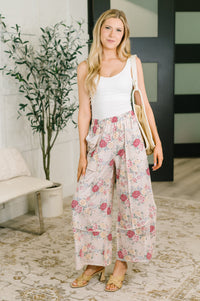 Follow the Flow Wide Leg Floral Bottoms