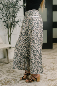 Follow the Flow Wide Leg Leopard Print Bottoms