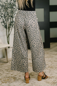 Follow the Flow Wide Leg Leopard Print Bottoms