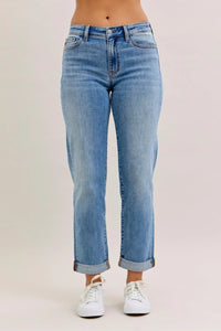 Judy Blue Mid Rise Boyfriend Jeans