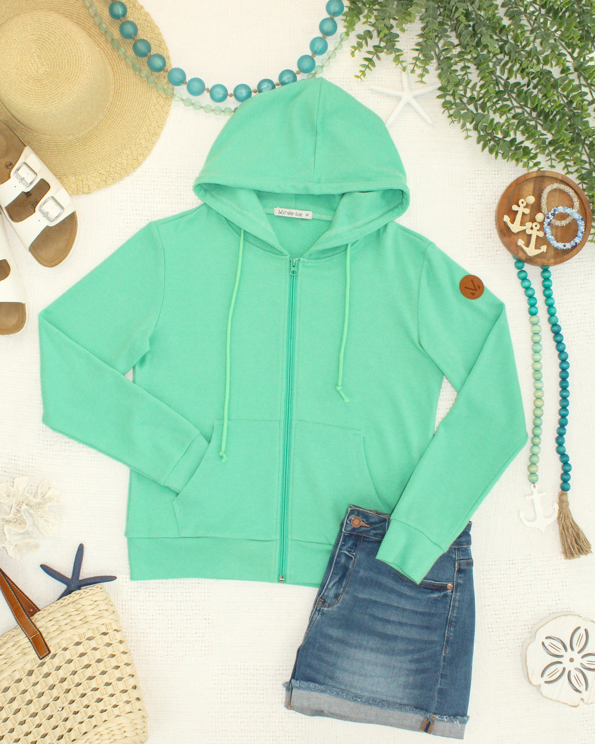 Fullzip Hoodie in Aquamarine
