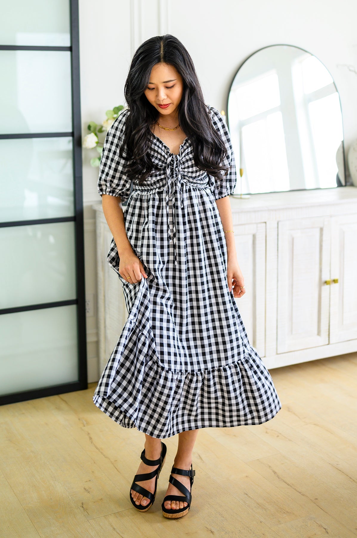 Greenville Gingham Midi Dress – Boutique 1780