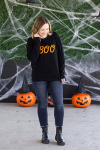 Corrine Embroidered Pullover Top in BOO