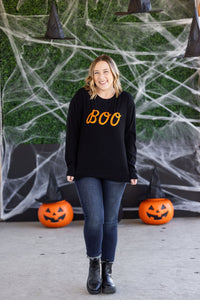 Corrine Embroidered Pullover Top in BOO