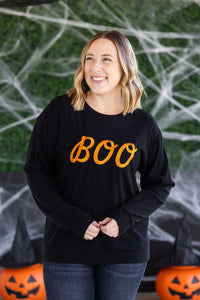Corrine Embroidered Pullover Top in BOO
