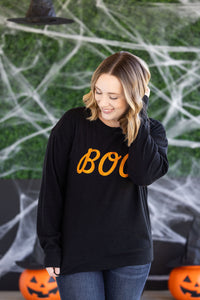 Corrine Embroidered Pullover Top in BOO