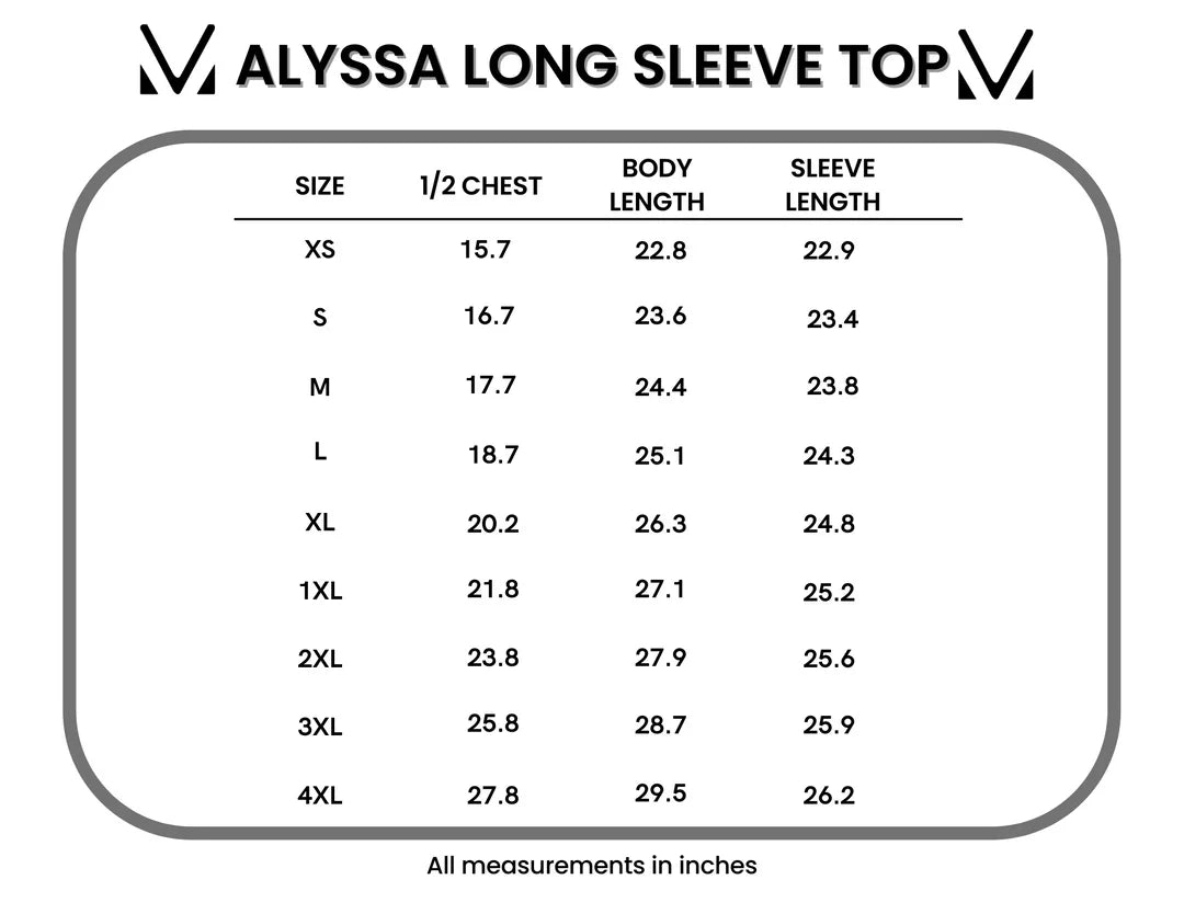 Alyssa Long Sleeve Top in  Olive