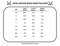 Jesse Vintage Wash Snap Pullover in Olive