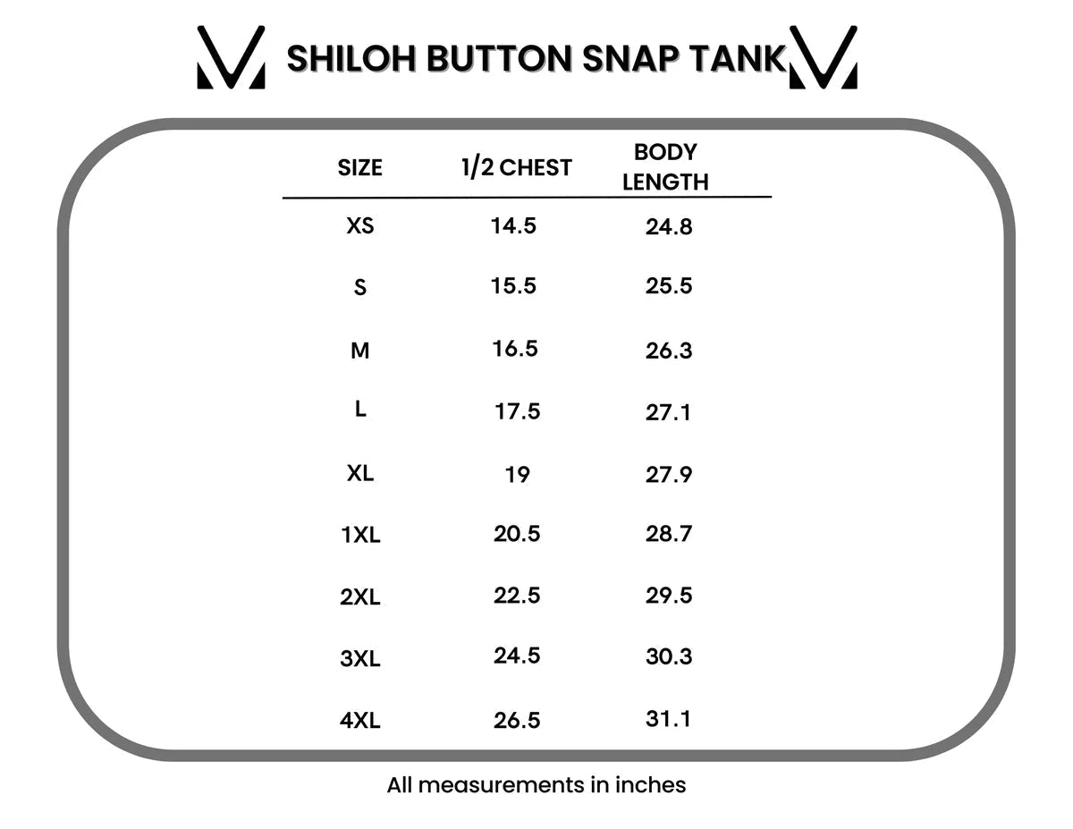 Shiloh Button Snap Tank in Ocean Blue