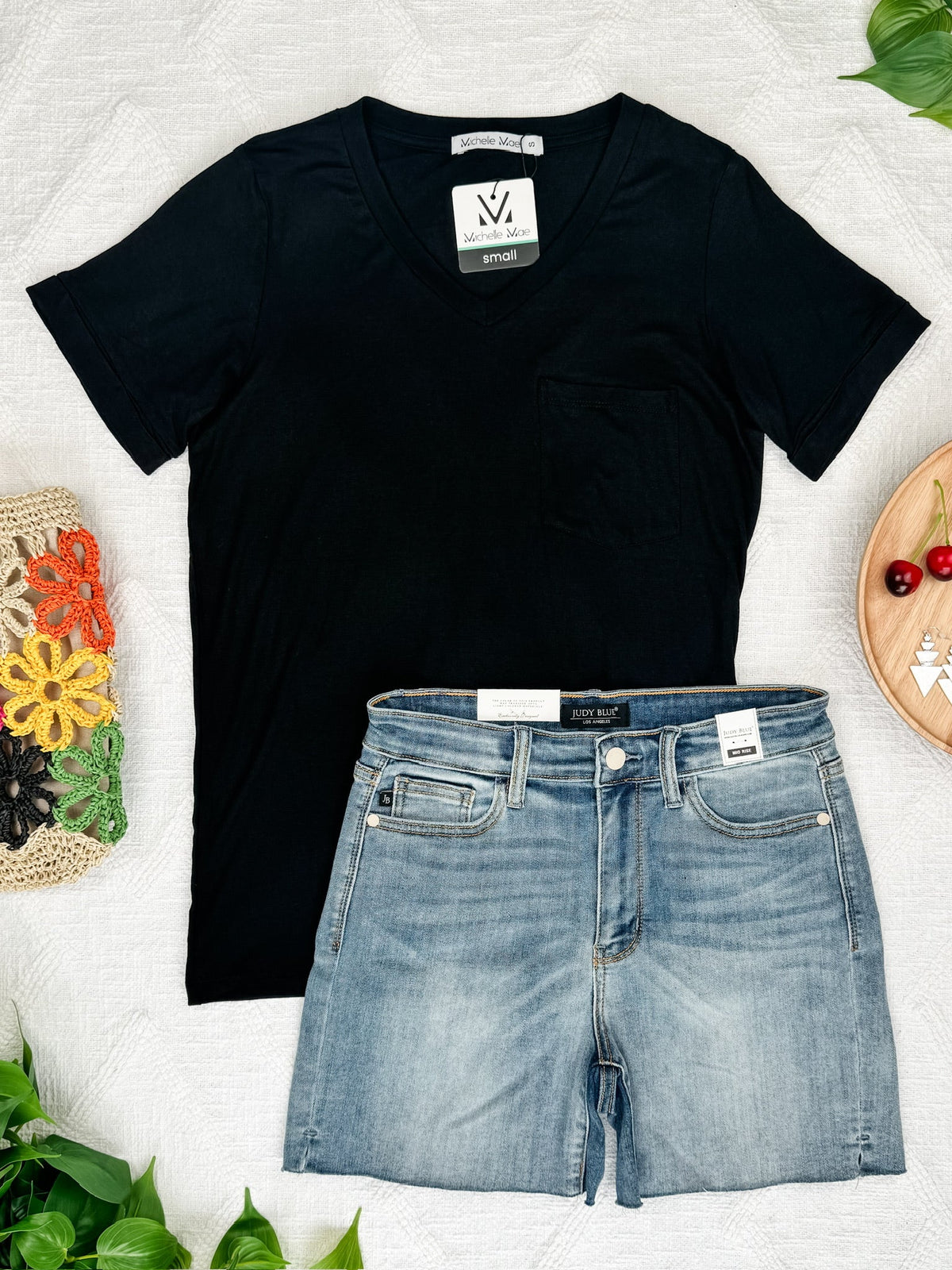 Sophie Pocket Tee in Black