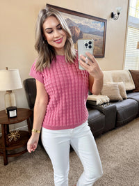 Kelly Knitted Top in Rose