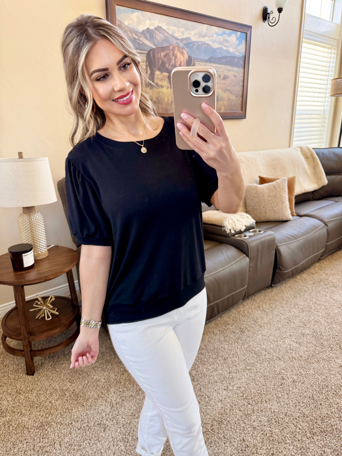 Katie Cozy Top in Black