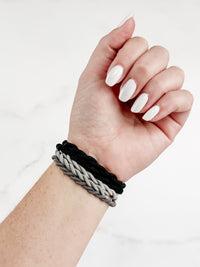 Black and Grey Hair Tie Sets
