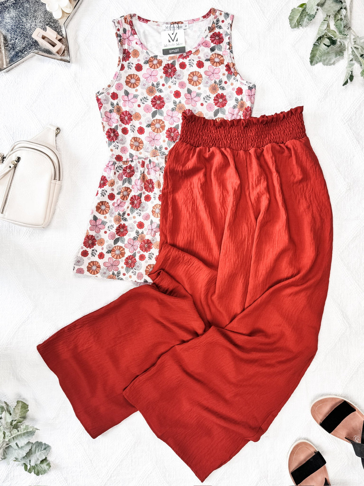 Presley Palazzo Pants in Brick