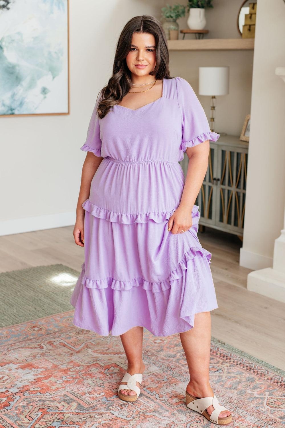 In My Carefree Era Tiered Ruffled Dress Medium