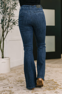Judy Blue High Waist Flare with Patch Pockets