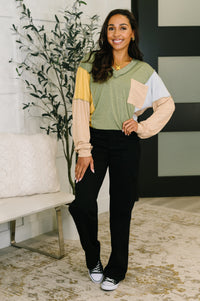 Jungle Trails Colorblock Top