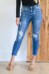 Judy Blue Destroyed Hi Waist Relaxed Fit