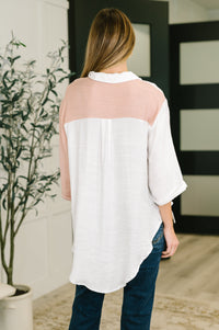 Like You Do Dual Toned Button Down