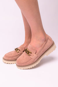 Literally Loafers in Blush Faux Suede by Corky's