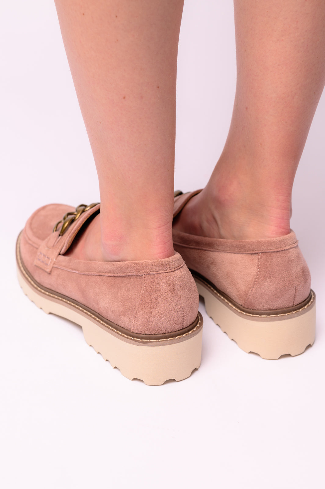 Literally Loafers in Blush Faux Suede by Corky's