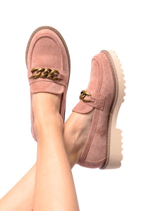 Literally Loafers in Blush Faux Suede by Corky's