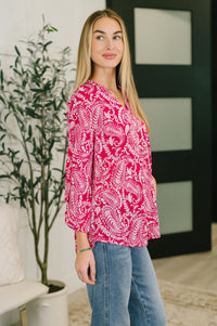 Lizzy Top in Pink Paisley