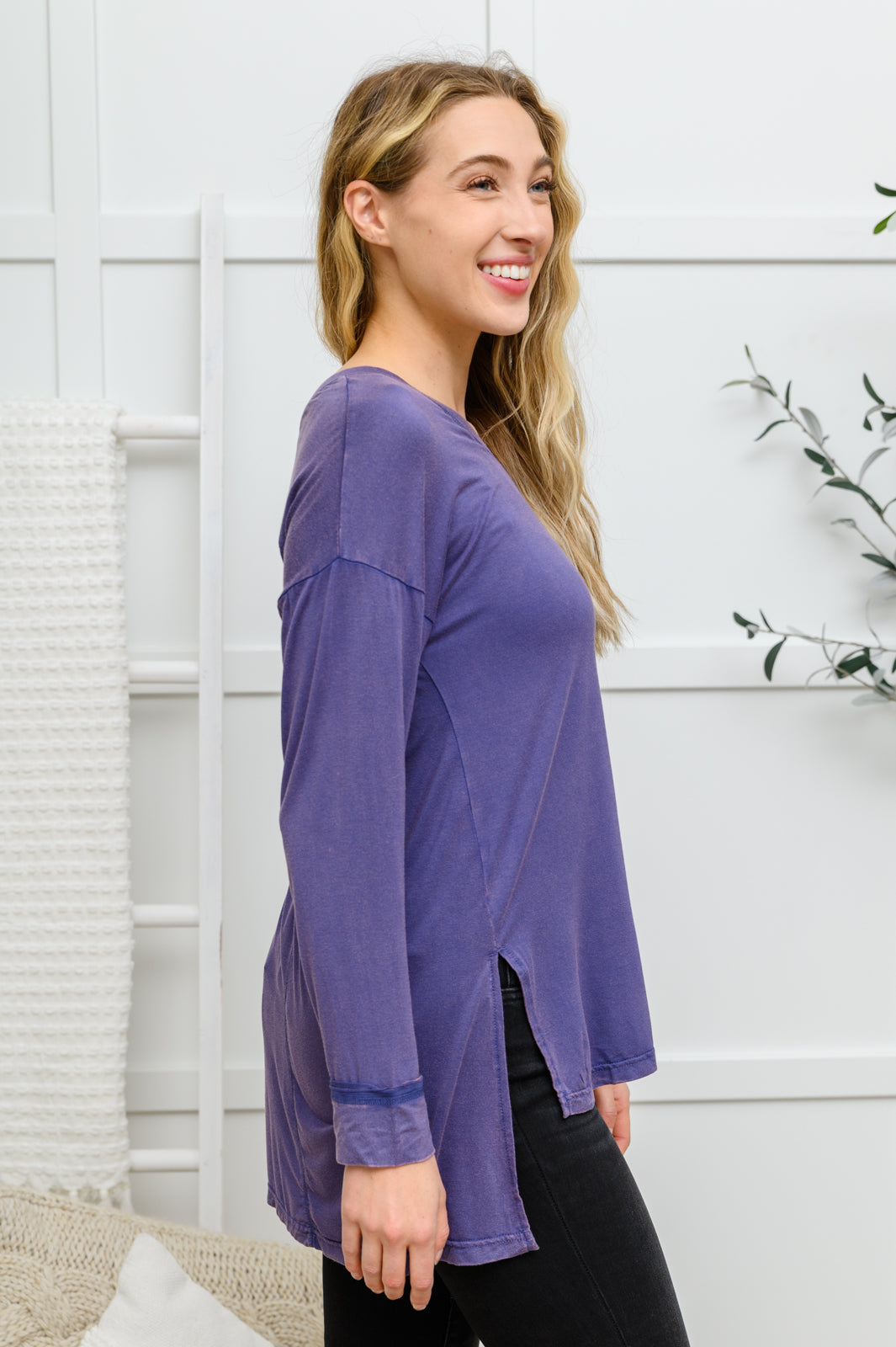 Long Sleeve Knit Top With Pocket