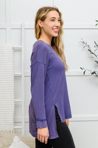 Long Sleeve Knit Top With Pocket