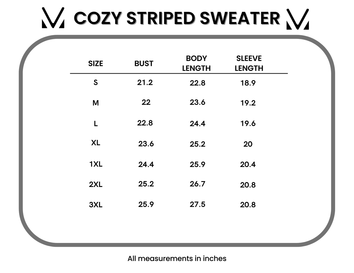 Cozy Striped Sweater in Heathered Black