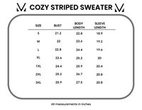 Cozy Striped Sweater in Heathered Black