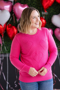 Be Mine Sweater in Hot Pink