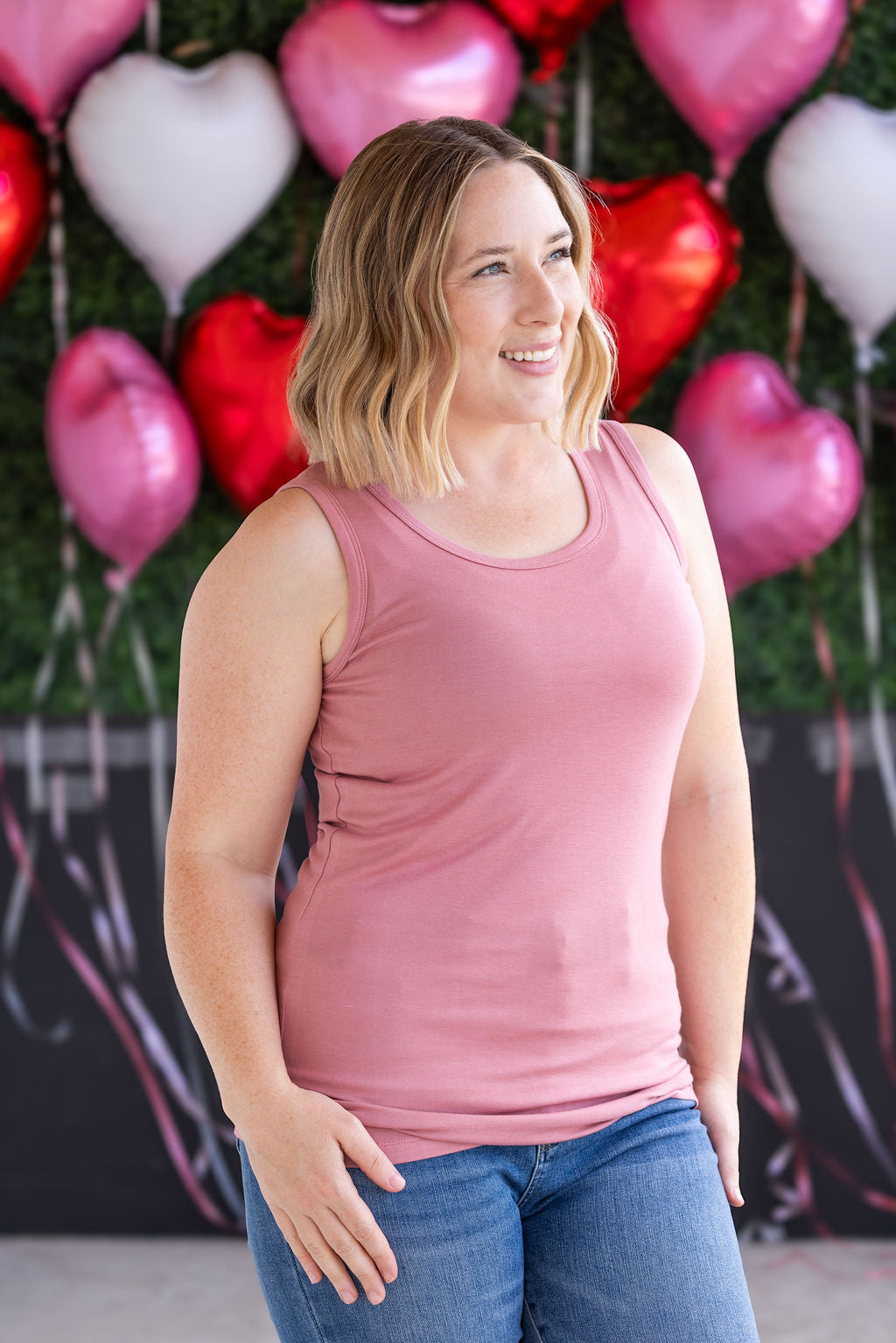 Ava Tank in Rose