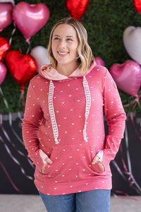 Hailey Pullover Hoodie in Sweetheart Red