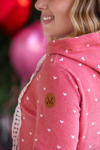 Hailey Pullover Hoodie in Sweetheart Red