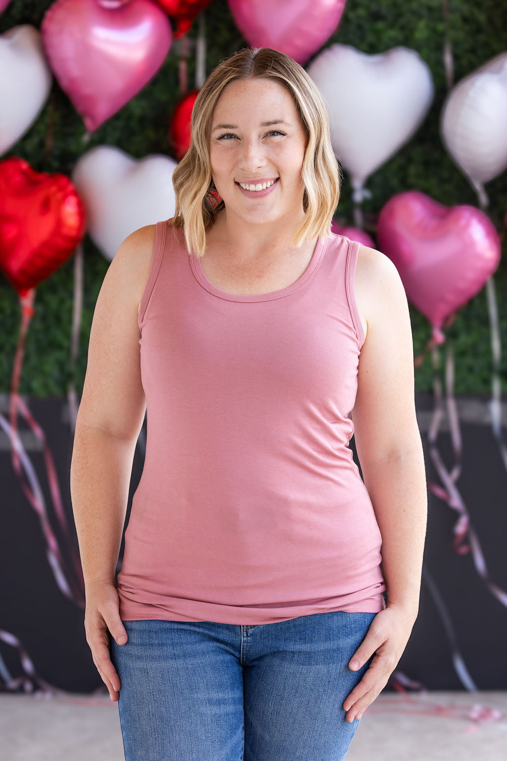 Ava Tank in Rose