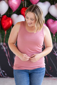 Ava Tank in Rose