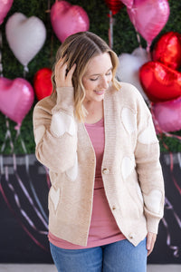 Sweetheart Cardigan in Tan