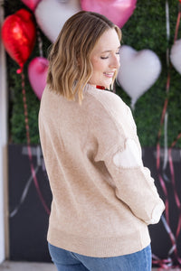 Sweetheart Cardigan in Tan