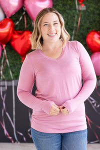 Larissa Long Sleeve Top in Rose