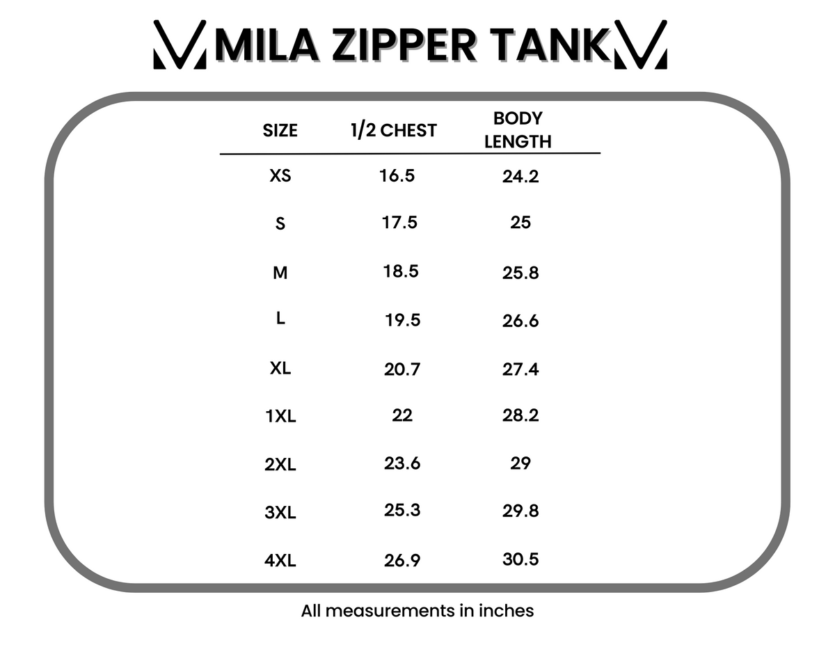 Mila Zipper Tank in Black