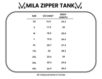 Mila Zipper Tank in Black
