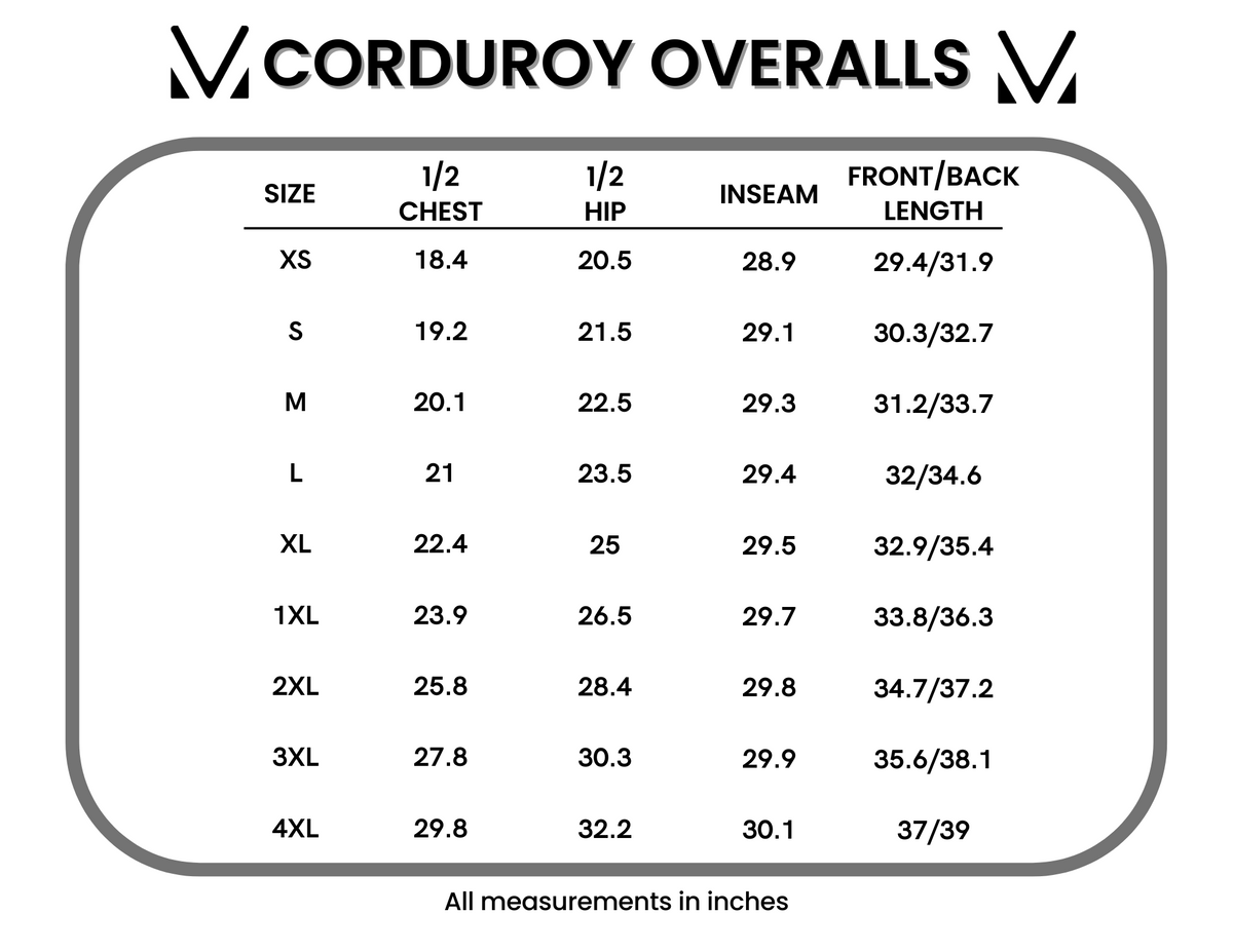 Corduroy Overalls in Olive