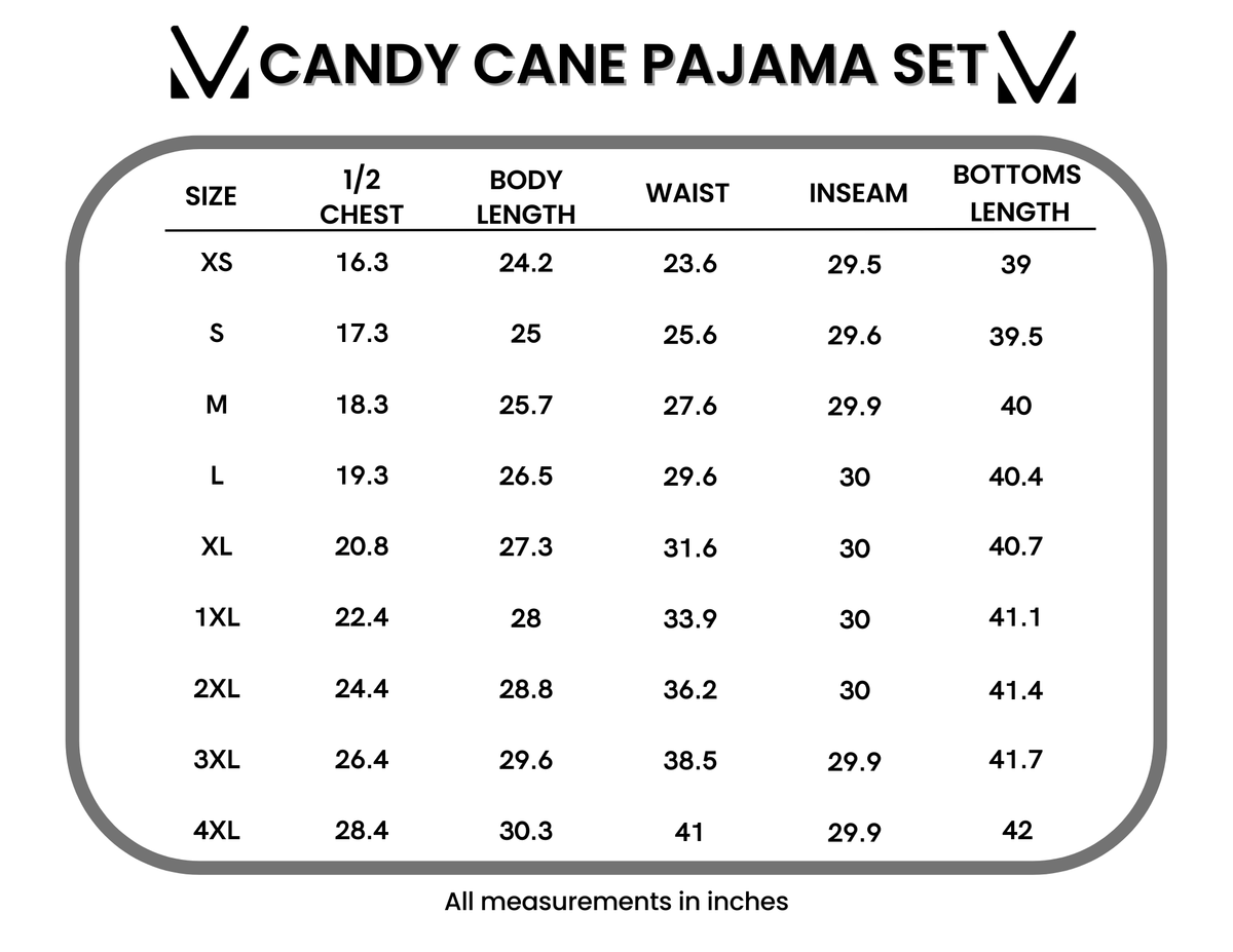 Candy Cane Pajama Set