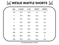 Weslie Waffle Shorts in Turquoise