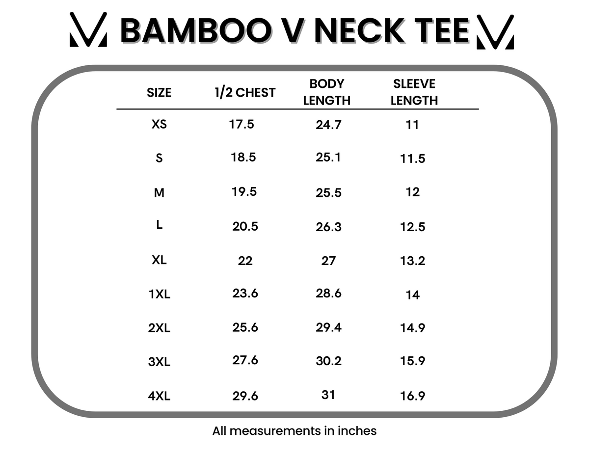 Bamboo V Neck Tee in Black