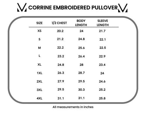 Corrine Embroidered Pullover Top in BOO
