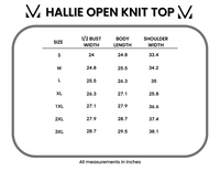 Hallie Open Knit Top in Ivory