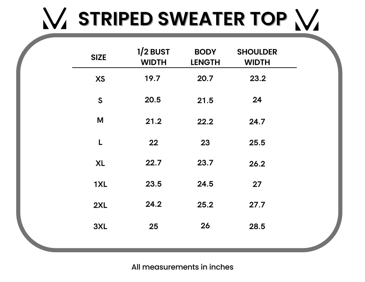Striped Sweater Top in Ivory