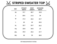 Striped Sweater Top in Navy